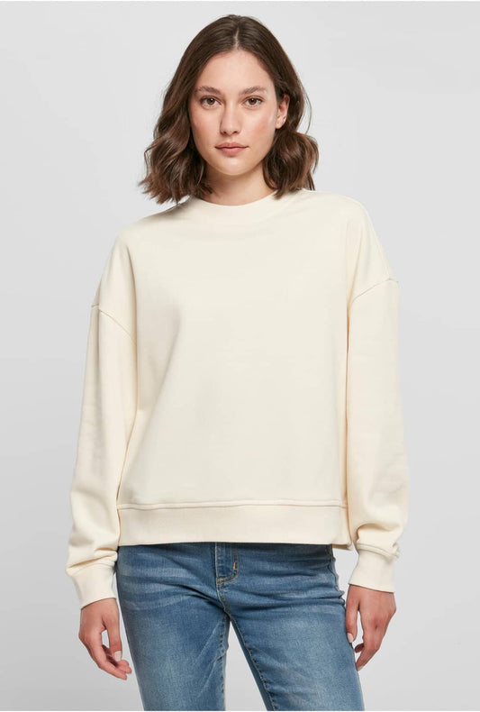 Build Your Brand Ladies Oversized Crewneck Sweatshirt