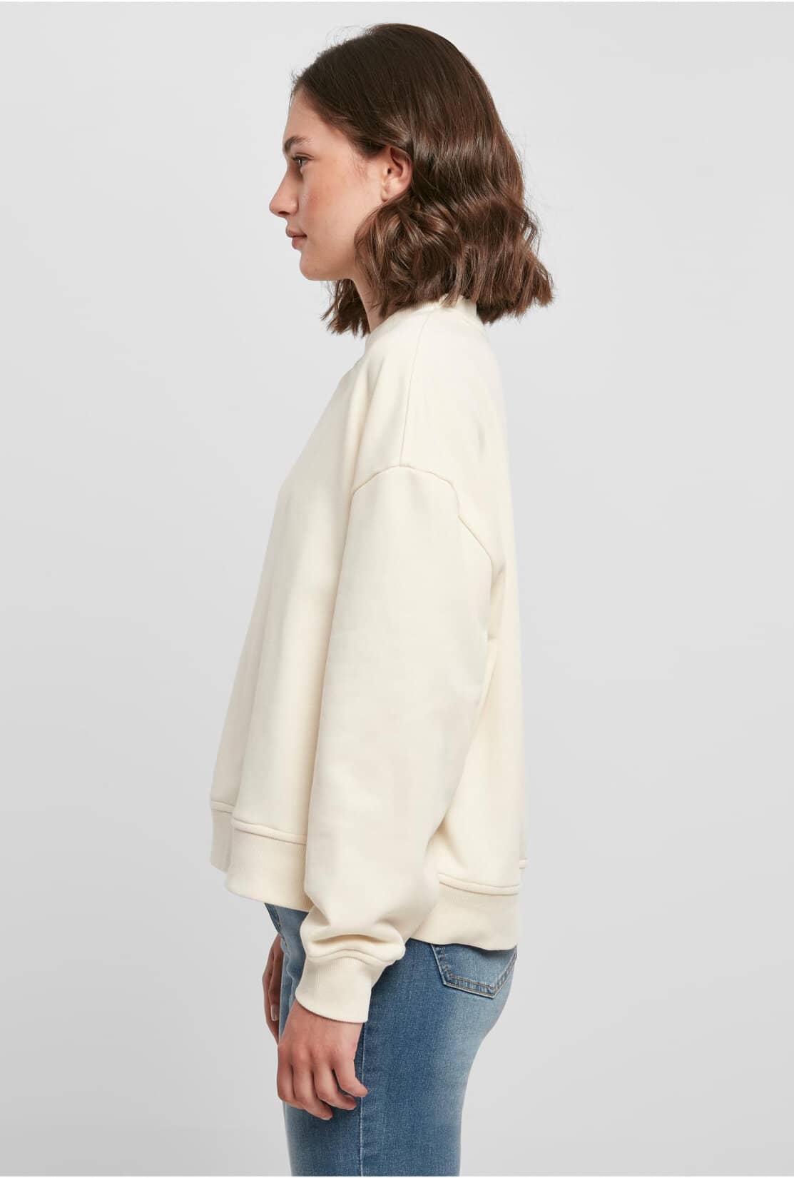 Build Your Brand Ladies Oversized Crewneck Sweatshirt