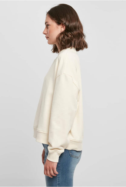 Build Your Brand Ladies Oversized Crewneck Sweatshirt