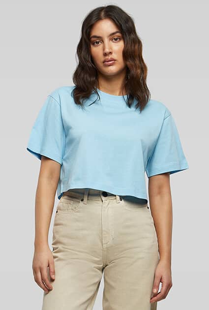 Build Your Brand Ladies Short Oversized Tee