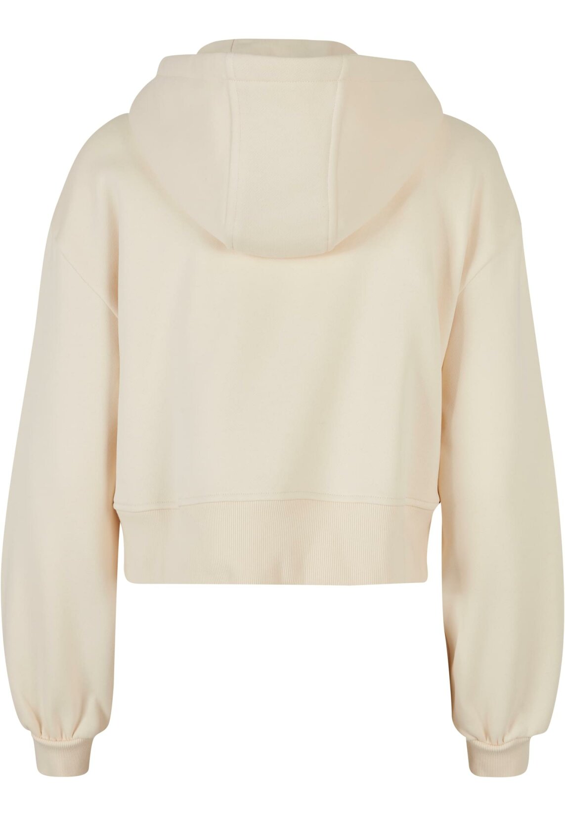 Build Your Brand Ladies Short Oversized Zip Jacket
