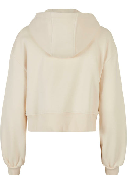 Build Your Brand Ladies Short Oversized Zip Jacket