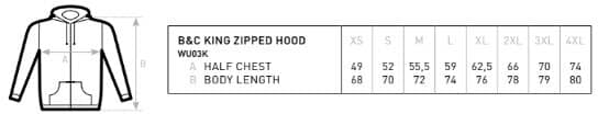 B&C KING Zipped Hood Jacket