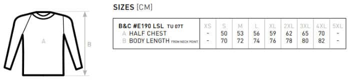 B&C Men´s T-Shirt Long Sleeve