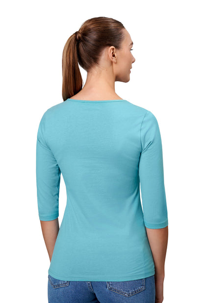 ID Identity Stretch T-Shirt mit ¾ Ärmel für Damen