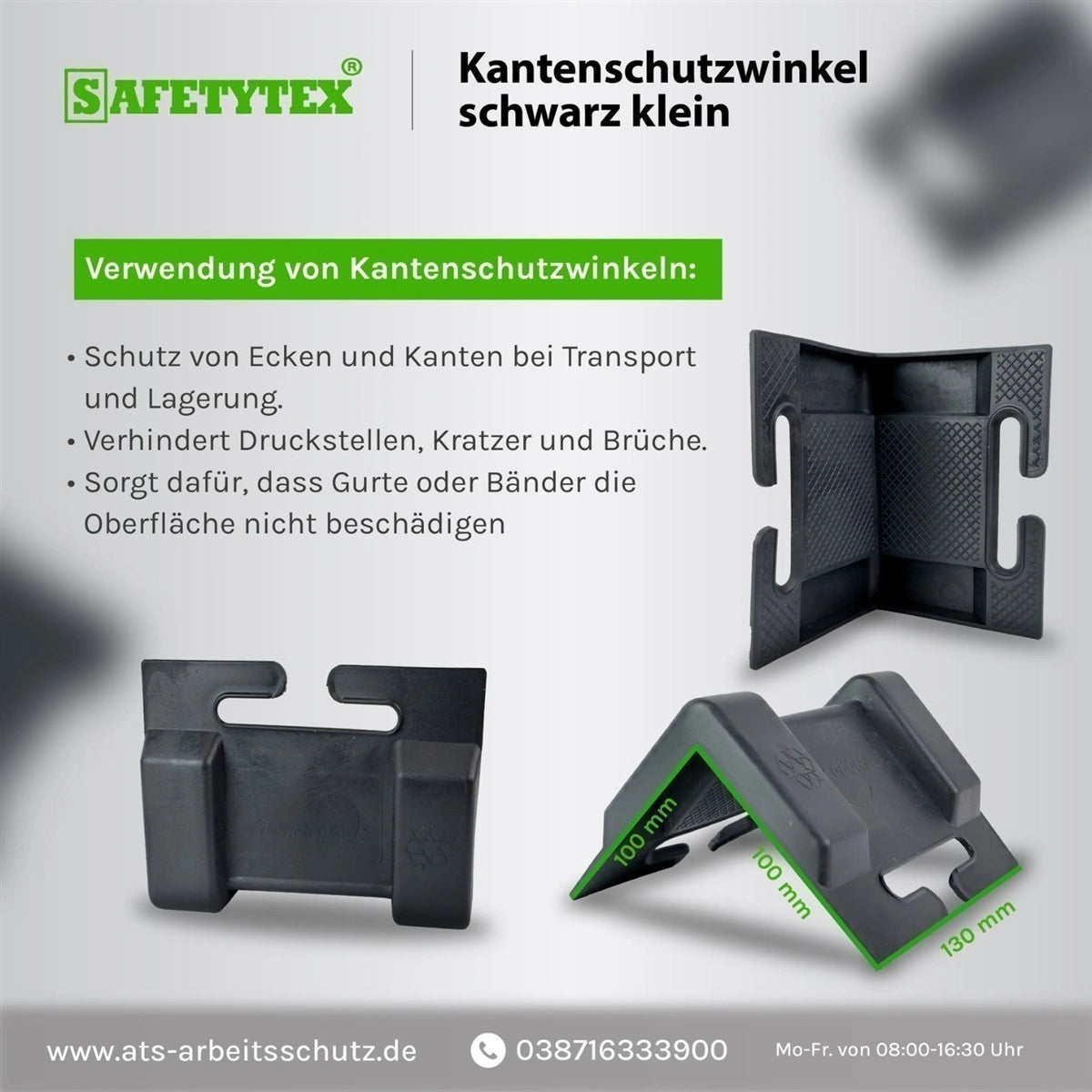 Kantenschutzwinkel schwarz klein - Safetytex®