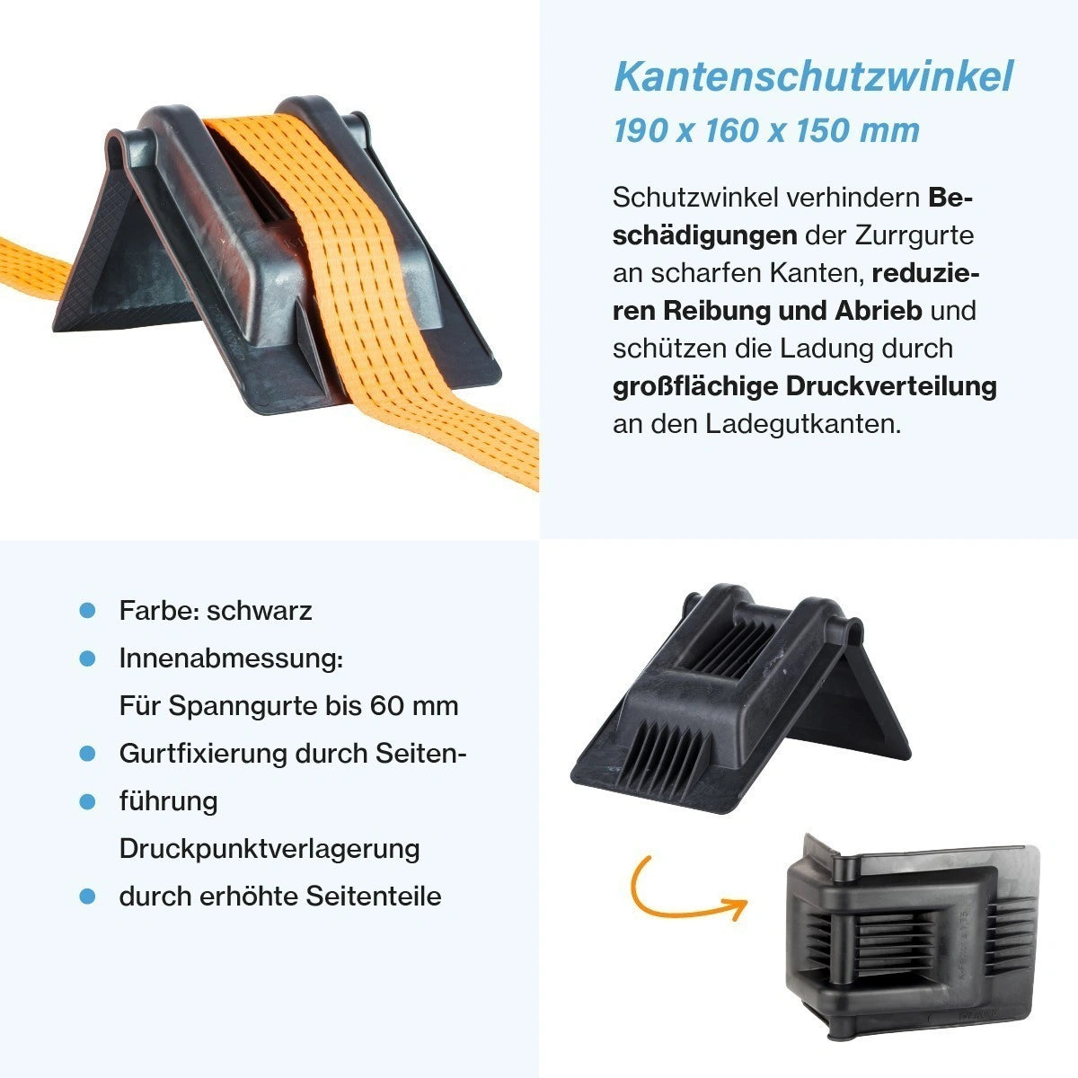Kantenschutzwinkel schwarz XXL