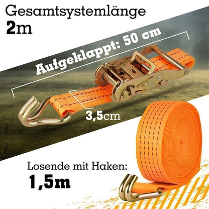 Spanngurt 2 t 35 mm x 2 m zweiteilig