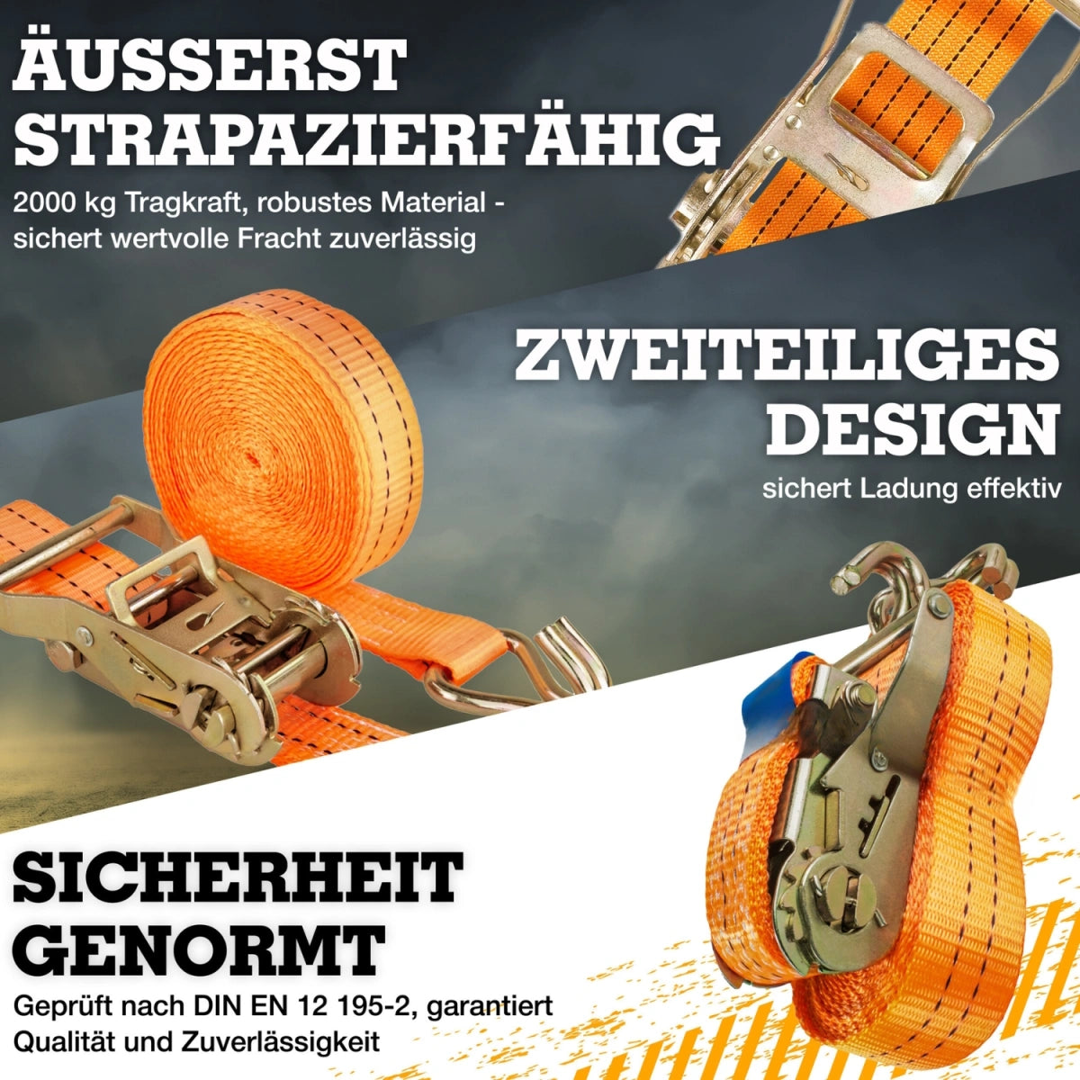 Spanngurt 2 t 35 mm x 2 m zweiteilig