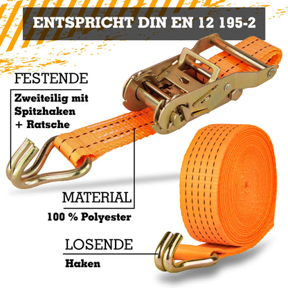Spanngurt 2 t 35 mm x 4 m zweiteilig
