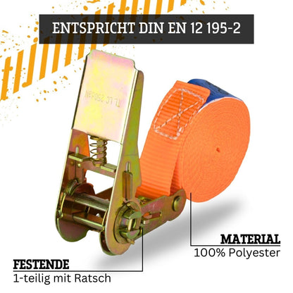 Spanngurt 500 kg 25 mm x 5 m einteilig