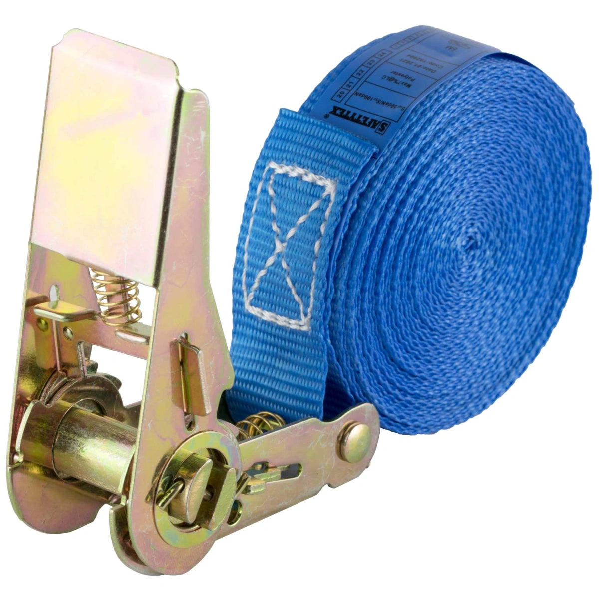 Spanngurt 800 kg 25 mm x 4 m einteilig blau