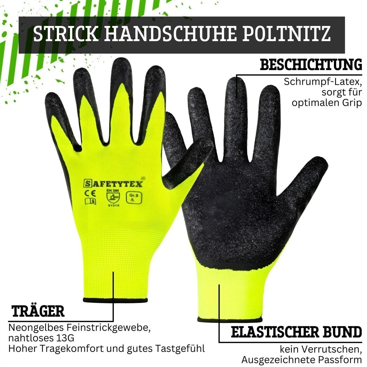 Strick Handschuhe Poltnitz - Safetytex®